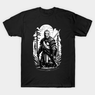 Medieval Jason (black and white) T-Shirt